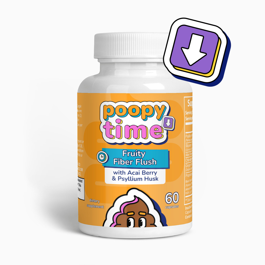 Poopy Time Fruity Fiber Flush Capsules