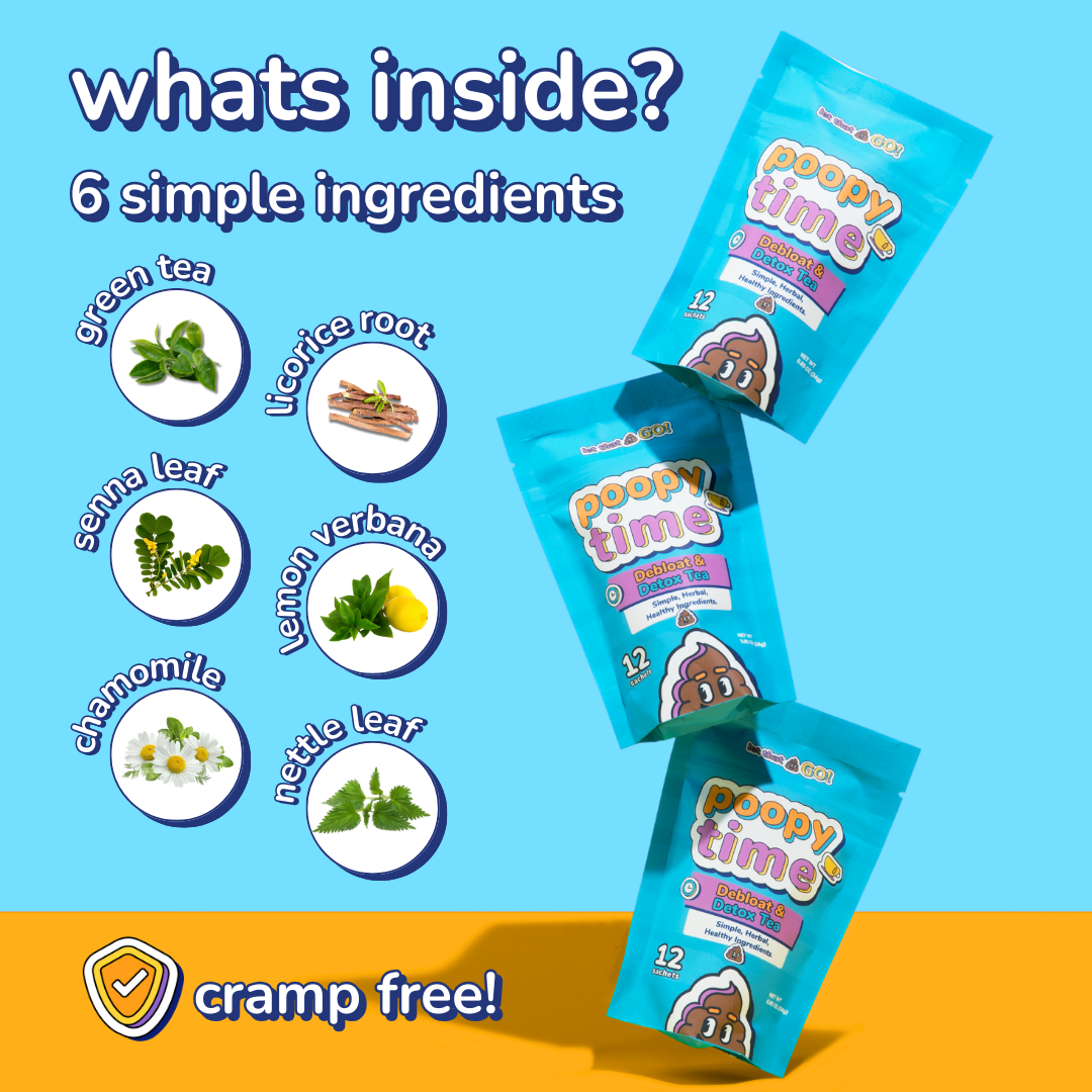 Poopy Time Debloat & Detox Tea (12 Pack) | Try it for FREE!