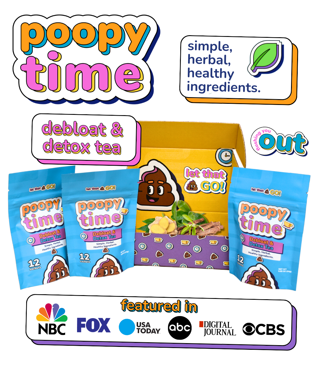 Poopy Time Tea® - The Original Debloat and Detox Tea